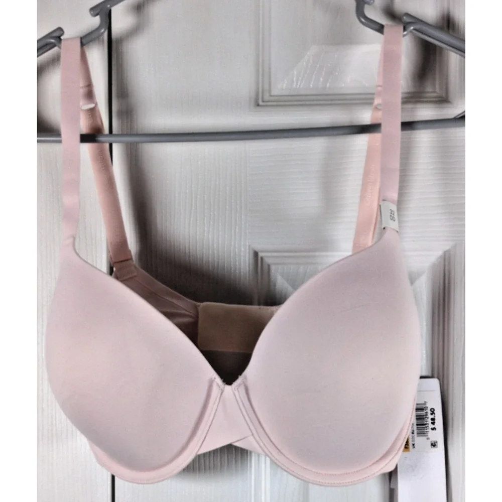 NWT Calvin Klein F3837 Perfectly Fit Lightly Lined Full Coverage Bra Pink 32DD